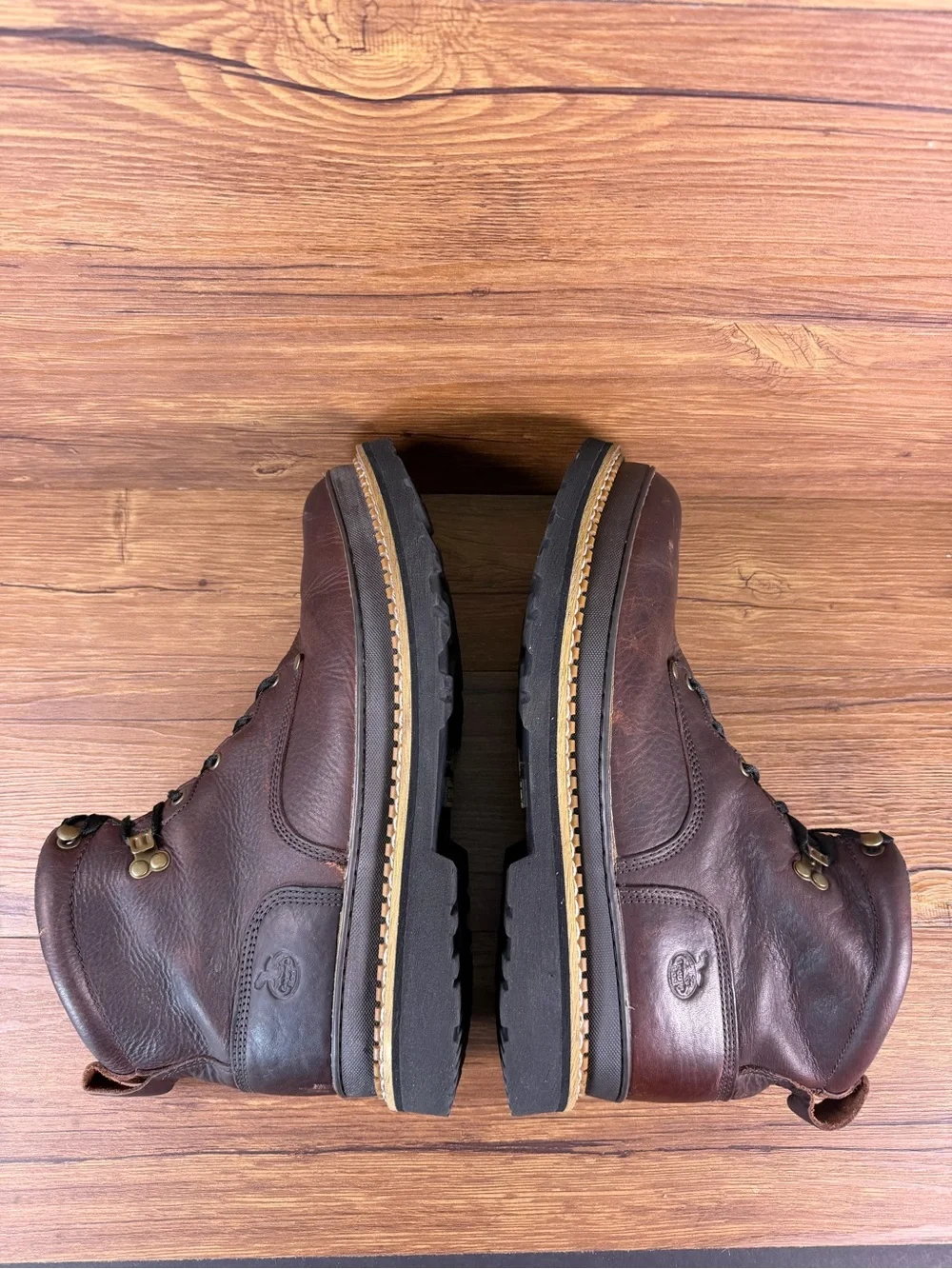 Georgia Giant Mens Size 15‎ Brown Classic Leather Lace Up Work Boots Shoes